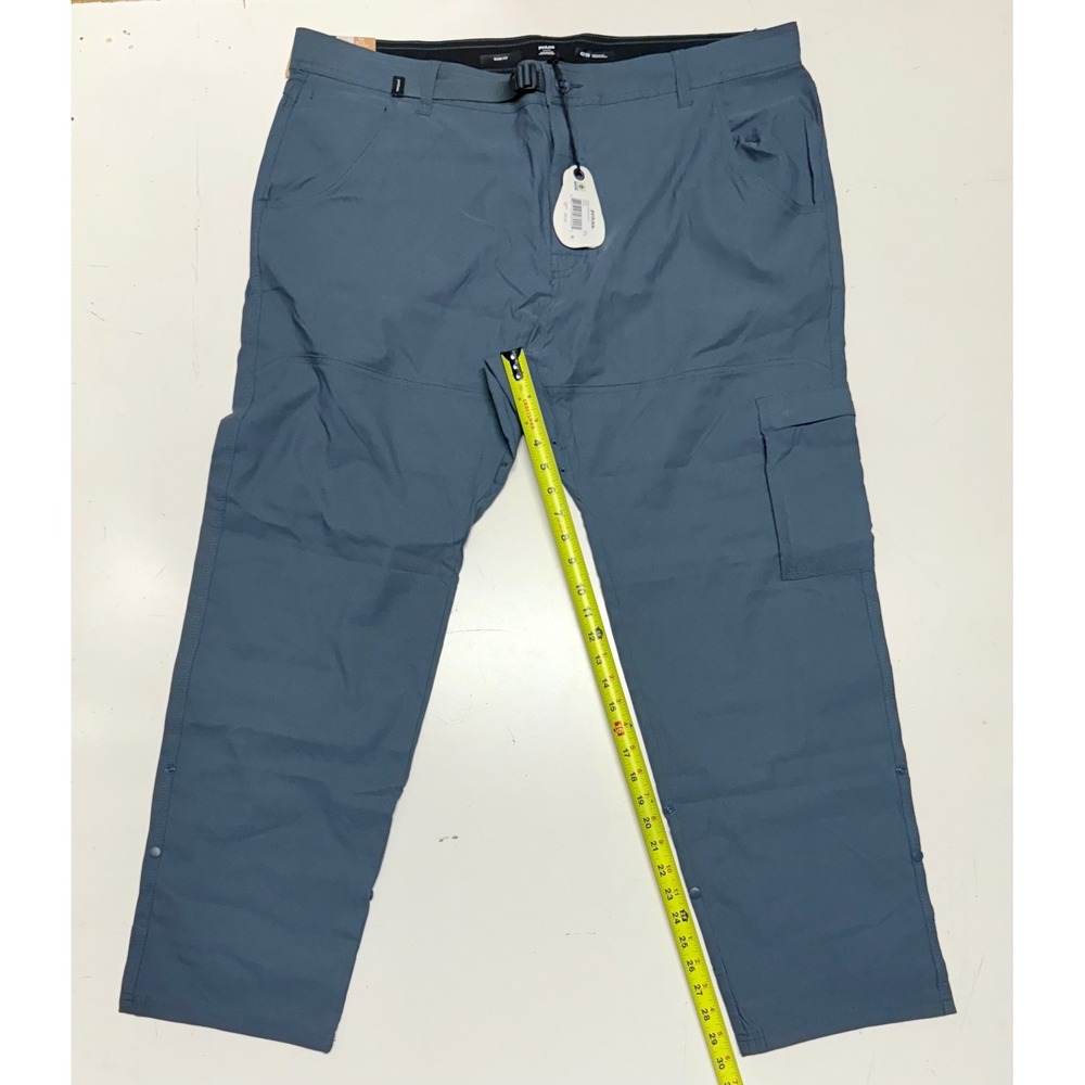 Prana Mens Stretch Zion Slim Fit Pants Blue Grey Size 42 30 Outdoor Hiking Cargo